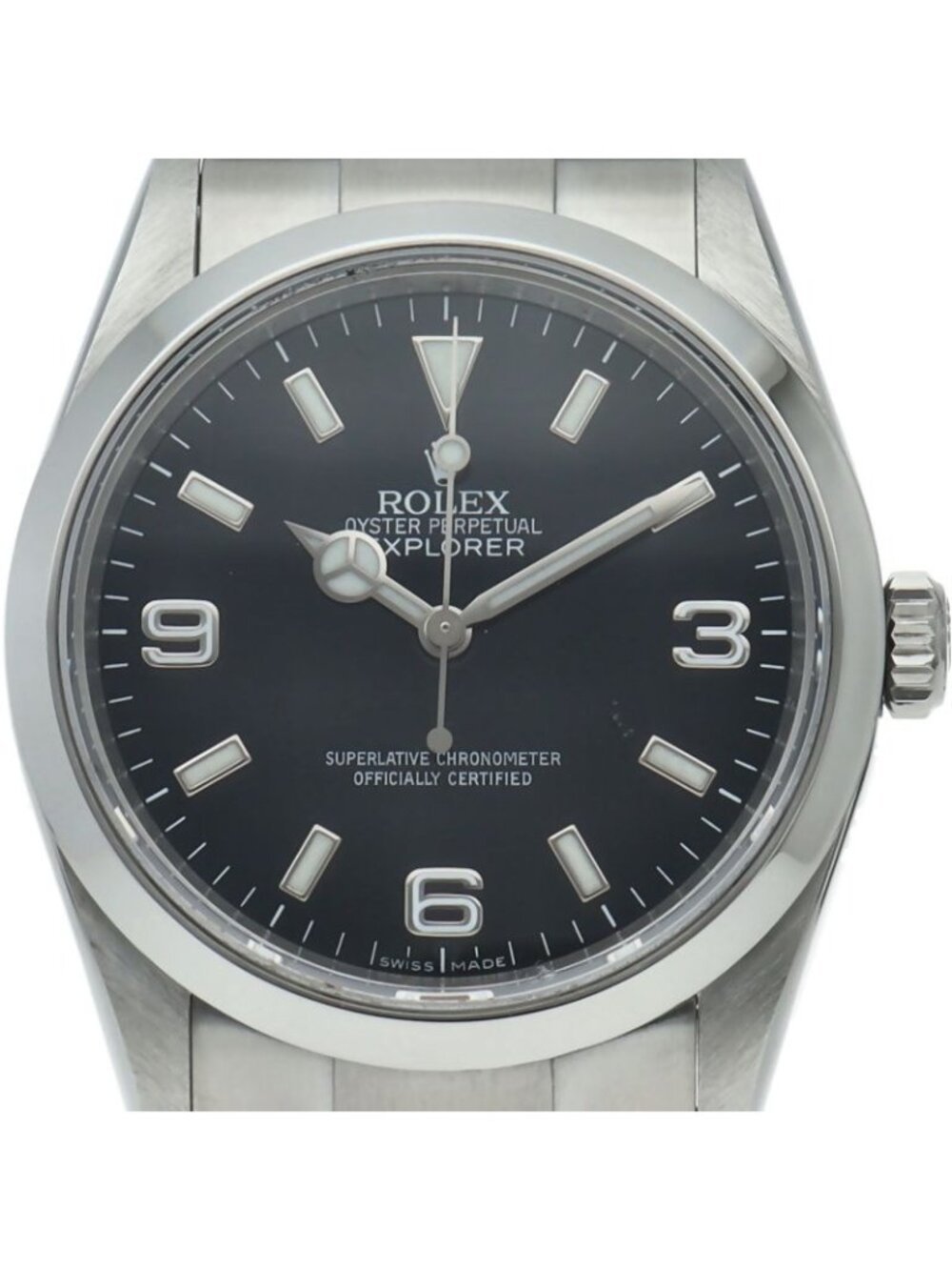 Rolex Roulette Overhauled SS Watch Black OH Polished